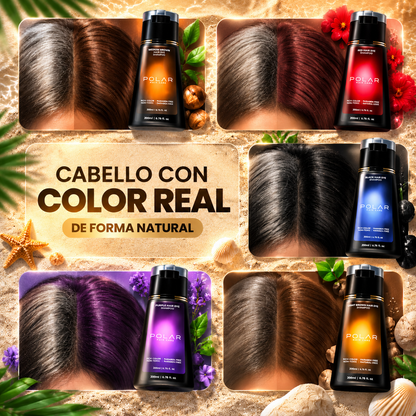"POLAR HAIR CARE" Shampoo Eliminador de Canas